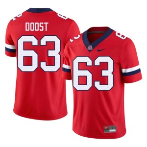AZ Wildcats Red University College Football Alexander Doost Men's #63 Jerseys 258519-558