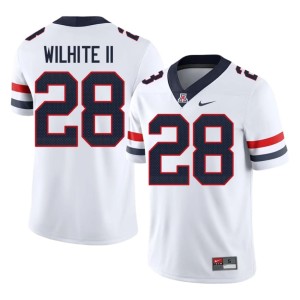 Bear Down Arizona Men #28 Stitched White College Football Anthony Wilhite II Jersey 132446-440