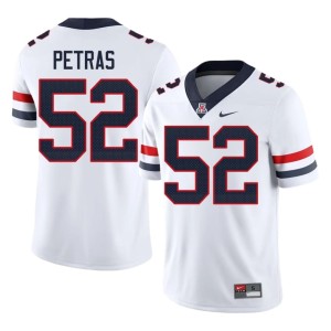 Arizona Replica College Football Men's Dustin Petras White #52 Jersey 611764-318