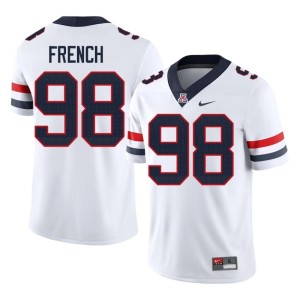 AZ Wildcats White #98 Stitched Men Ian French College Football Jersey 486302-329