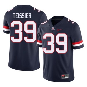 AZ Wildcats Lachlan Teissier College Football Navy Men NCAA #39 Jerseys 755255-617