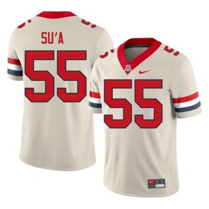 Cats Men's Leviticus Su'a #55 Embroidery College Football Cream Jersey 104471-642