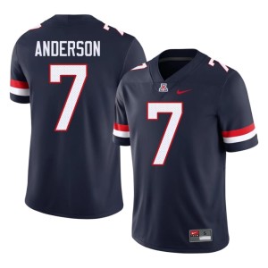 UA Mens #7 Replica College Football Sawyer Anderson Navy Jerseys 380953-744