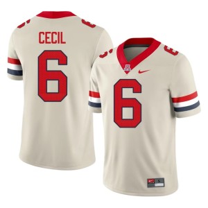 Wildcats #6 Cream College Football 2026-27 Men Chuck Cecil Jerseys 482681-420