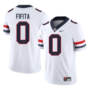 U of A Wildcats Dash Fifita #0 White High School Men's College Football Jersey 131384-896