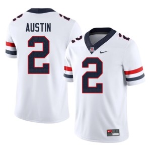 Bear Down Arizona White Men Daylen Austin Official College Football #2 Jersey 636033-916