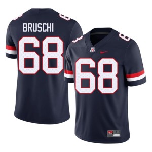 U of A High School Tedy Bruschi Navy #68 College Football Men Jerseys 934546-529