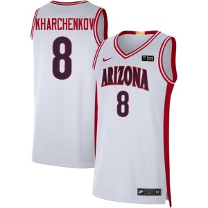 Arizona Men White College Basketball Ivan Kharchenkov Game #8 Jerseys 194840-118