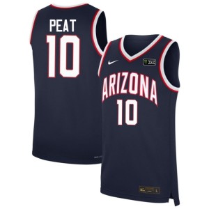 Bear Down Arizona #10 College Basketball Men 2026 Koa Peat Navy Jersey 529021-745
