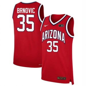 University of Arizona College Basketball Red #35 Limited Maksim Brnovic Men's Jerseys 381485-141