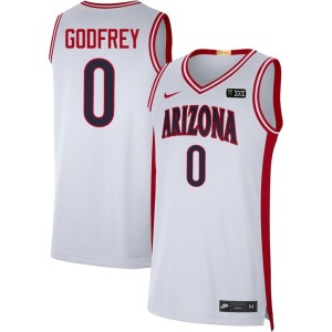 U of A Player White College Basketball Men's #0 RJ Godfrey Jerseys 294708-887