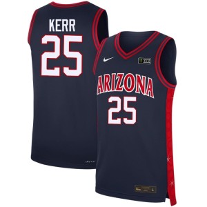 UA Wildcats Game #25 Alternate Navy Steve Kerr Men's Jerseys 545438-928