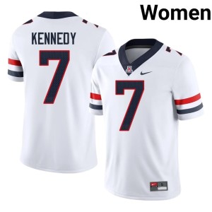 UA Wildcats College Football Chase Kennedy #7 White University Women Jersey 500298-628