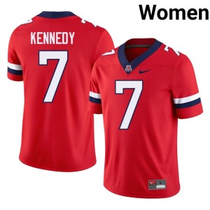 The Wildcats College Football Chase Kennedy Women's #7 Stitched Red Jersey 330620-603
