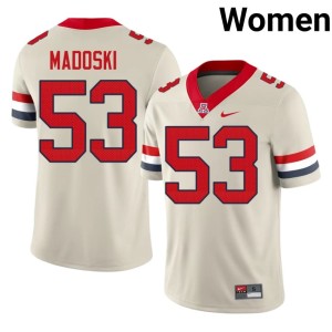 UA College Football #53 Christian Madoski Replica Cream Women's Jersey 560455-344