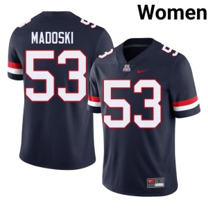 Arizona Wildcats College Football Navy Christian Madoski #53 Stitched Women Jersey 151506-585