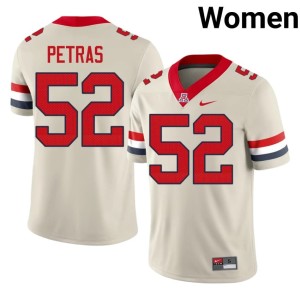 Wildcats #52 Dustin Petras Cream Women's College Football Player Jersey 868252-579
