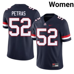 U of A Dustin Petras Navy #52 NCAA Womens College Football Jerseys 209973-990