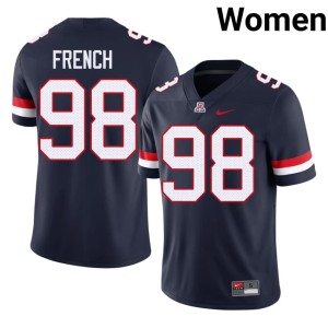 U of A Wildcats Navy Womens 2026 College Football Ian French #98 Jerseys 737183-331
