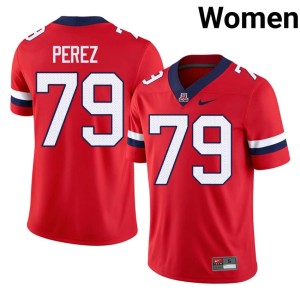 UA Wildcats Red College Football Isaac Perez Replica #79 Womens Jersey 386555-698