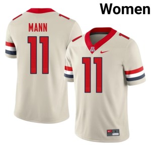 Cats Cream Women College Football Stitched Jabari Mann #11 Jerseys 988825-422