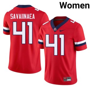 University of Arizona Red Julian Savaiinaea College Football Embroidery #41 Women's Jersey 545240-712