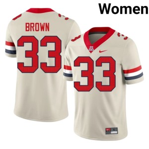 Arizona #33 Alumni Women Cream College Football Kason Brown Jerseys 872157-449