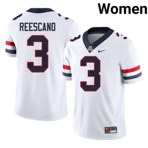 Wildcats Women White College Football #3 Kedrick Reescano Replica Jerseys 562282-459