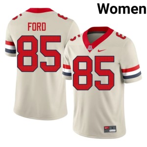 U of A Wildcats Cream Kellan Ford #85 Player College Football Women's Jerseys 325880-194