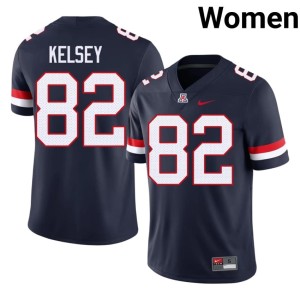 Wildcats Navy Landon Kelsey College Football University #82 Women Jerseys 697727-525