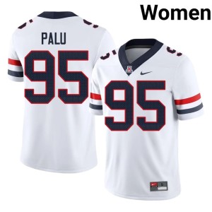 UA Wildcats White #95 College Football Player Women Leroy Palu Jersey 341729-575