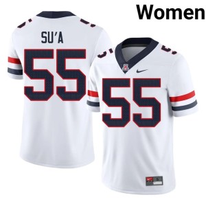 UA Wildcats Leviticus Su'a #55 College Football Womens White 2026 Jerseys 114302-635