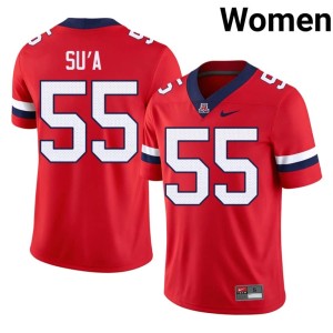 Bear Down Arizona Red Leviticus Su'a #55 Womens College Football University Jersey 928542-789