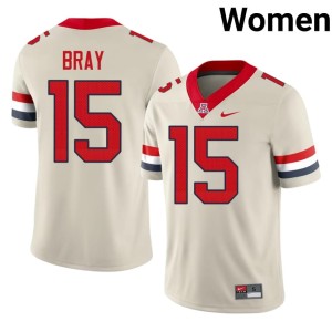 The Wildcats Cream #15 Stitched College Football Womens Mason Bray Jersey 368362-790