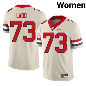 U of A Cream Player Matthew Lado #73 Womens College Football Jersey 430647-312