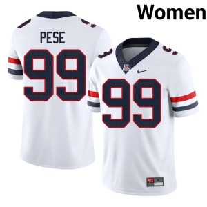Cats White #99 College Football Mays Pese Women Replica Jersey 326435-623