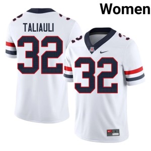 Wildcats Womens Nela Taliauli White #32 College Football Alumni Jerseys 582043-850