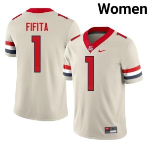 UA Women College Football Cream #1 High School Noah Fifita Jerseys 948303-900