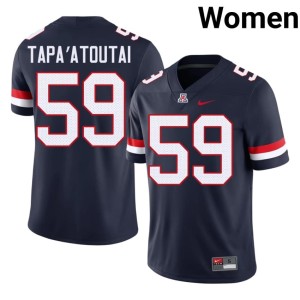U of A 2026 College Football Women Rhino Tapa'atoutai Navy #59 Jersey 701294-313