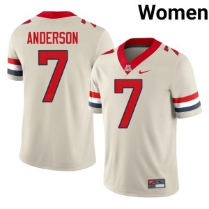 University of Arizona Cream #7 Women College Football Sawyer Anderson Replica Jersey 277805-781