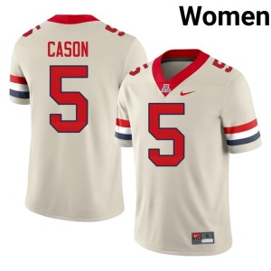 Bear Down Arizona Women's 2026-27 College Football Cream Antoine Cason #5 Jerseys 499663-714