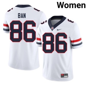 UA #86 Arthur Ban Women's White Player College Football Jerseys 678814-610