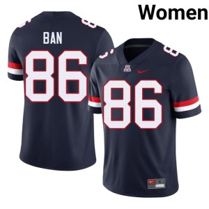 The Wildcats University Arthur Ban College Football Womens #86 Navy Jerseys 989035-195