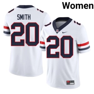 Bear Down Arizona NCAA Womens Caleb Smith #20 College Football White Jerseys 912853-444