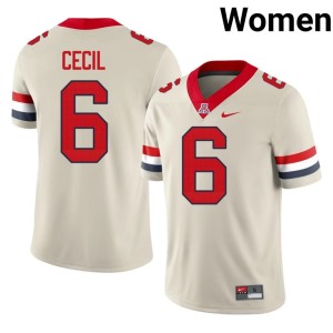 UA Women's College Football #6 Cream Chuck Cecil 2026 Jerseys 323135-169