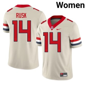 U of A Cream Womens College Football University #14 Cole Rusk Jersey 918554-211