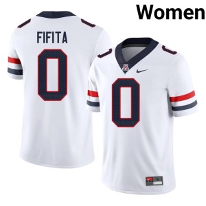 AZ Wildcats #0 White Dash Fifita College Football Women's Limited Jerseys 376842-321