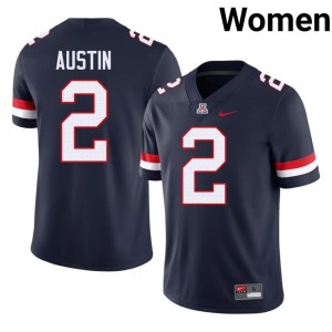 Arizona Wildcats #2 2026 College Football Navy Daylen Austin Women Jerseys 587352-960