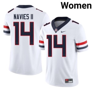 Bear Down Arizona Women Embroidery White #14 Hannibal Navies II College Football Jerseys 776671-461
