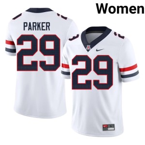 UA #29 Women's White Jaden Parker Limited College Football Jerseys 304221-510
